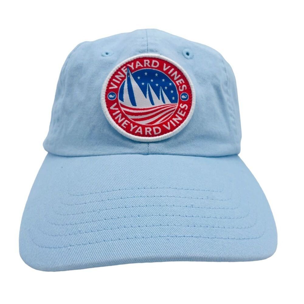 Vineyard Vines Hat Adult Blue Classic Sail Patch Strapback Cap